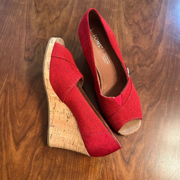 NWT TOMS Classic Wedge Sandal - Picture 2 of 5